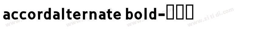 accordalternate bold字体转换